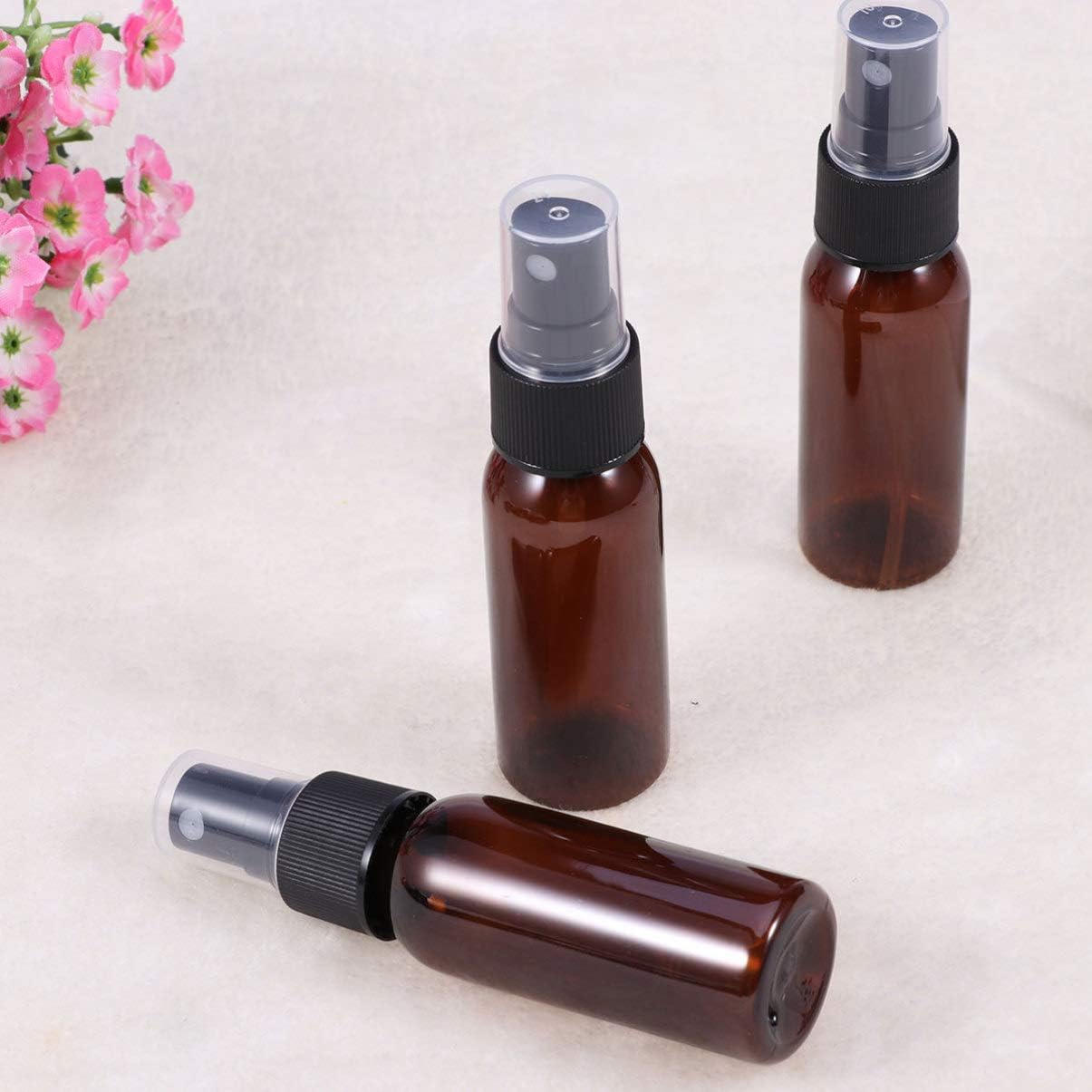 Beaupretty 10pcs Plastic Empty Spray Bottles Black Trigger Sprayer Mini Refillable Container for Water Essential Oils Make Up 30ml (Brown) - Image 4