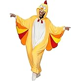 ANPRWZ Chicken Onesie Adult Costume Soft Polyester Pajamas for Parties Halloween