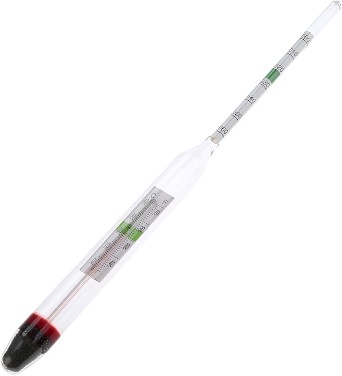 Mtsooning 1pc Glass Hydrometer Aquarium with Thermometer Salt Marine
