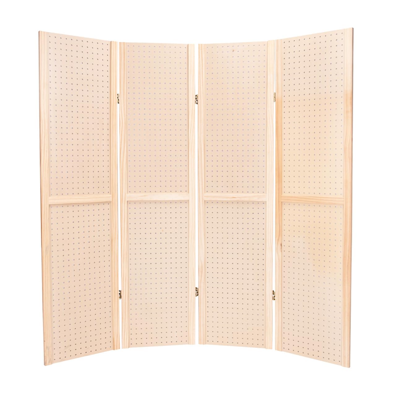 Photo 1 of *MINOR DAMAGE - USED*
SSWBasics 5 Foot 4-Panel Folding Pegboard Stand for Crafting - Versatile Pegboard Display and Room Divider - Paint-Ready Surface for Customization - Perfect for Trade Shows, Flea Markets, and Home
