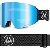 Wildhorn Roca Pro Ski Goggles Men Women, 185&deg; FOV Anti-Fog Magnetic Lens