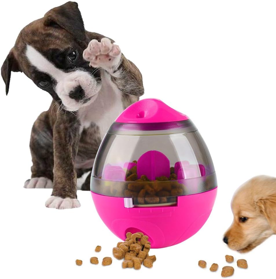 AIBOONDEE Tumbler Automatic Pet Slow Feeder Treat Ball Dog Toy for Pet Increases IQ Interactive,Food Dispensing Ball Dog/Cat Slow Feed Bowl
