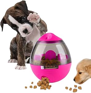 AIBOONDEE Tumbler Automatic Pet Slow Feeder Treat Ball Dog Toy for Pet Increases IQ Interactive,Food Dispensing Ball Dog/Cat Slow Feed Bowl
