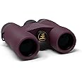 Nocs Provisions Field Issue 10x32 Waterproof Binoculars, 10X Magnification, Bak4 Prism, Wide View Multi-Coated Lenses for Bird Watching, Hunting & Wildlife Viewing - Oxblood Maroon