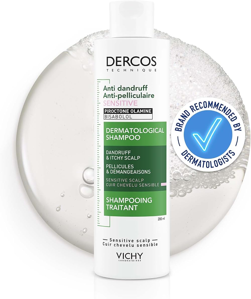 Vichy Dercos Anti-Dandruff Shampoo Sensitive Scalp Piroctone Olamine Salicylic