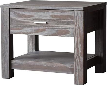 Amazon Com Grain Wood Furniture Loft Solid Wood 1 Drawer Nightstand Weathered Pine Weathered Furniture Decor