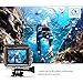 Crosstour 4K Action Camera 16MP WiFi Underwater Cam 30M Waterproof Case Sports Camera with Remote Control 2 Batteries and 19 Mounting Accessories (4K)
