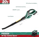 POSENPRO 20V Cordless Leaf Blower with Battery and Charger 2 Speeds 130 MPH view 2