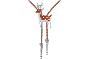 GelConnie Bolo Tie for Women 3D Animal Insect Bolo Tie for Men Western Cowboy Bee Stag Enamel Bolero Ties Christmas Gift