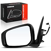 A-Premium Driver Side Power Door Mirror Compatible with Mitsubishi | for Mirage 2014-2015/2017-2022, Mirage G4 2017-2022 - Non-Heated Manual Folding Black Outside Rear View Mirror