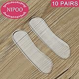 Gel Heel Grips Back Pads 10 Pairs - Silicone Heel Cushion - Shoes Boots High Heels Inserts Insoles Liners for Women and Men - by NIPOO