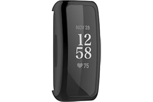 BabyValley Case Compatible with Fitbit Inspire 2/Inspire 3 Full Coverage Screen Protector Soft TPU Plated Bumper Shell Protective Cover for Inspire 3/Inspire 2 (Black)
