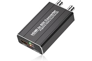 HDMI to SDI Converter, Dual SDI Output Adapter Support HDMI 4K/60Hz Input, Auto Format Detection Extender for Camera Home The