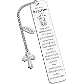 Baptism Gifts for Girl Boys Catholic Christening Gifts First Communion Gifts for Girl Boy Confirmation Gifts for Teens Baptism Bookmark Christian Easter Gift for Kids Women Men Easter Basket Stuffers