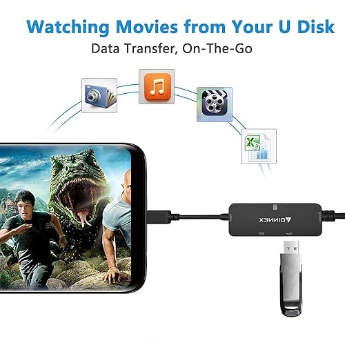 USB C to HDMI 15Ft TV PD Cable,Type C Charging Dex Station for