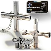 Hayatooly Sillcock Key and Radiator Key Set (6-Piece) - Includes 2 Water Meter Keys &amp; 4 Bleeder Valves for 1/4, 9/32, 5/16, 11/32 Inch Outdoor Faucets, Spigots, and Radiators - Home &amp; Commercial