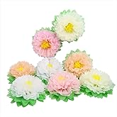 Mybbshower Large 11 Inch Paper Artifcial Flower for Wedding Floral Wall Outdoor Baby Shower Nursery Room Decoration Pack of 8