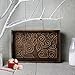 Tree of Life Hand Carved Wooden Breakfast Serving Tray with Handle for Tea Snack Dessert Kitchen Dining Serve-Ware Accessories 15 x 10 Inches