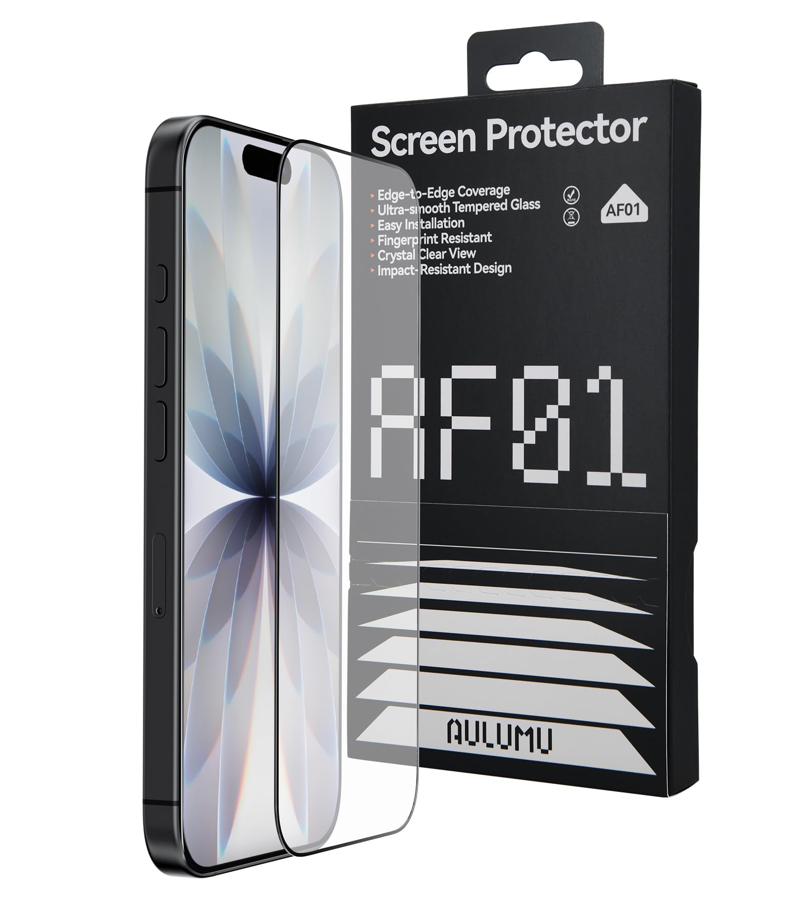 Photo 1 of **MISSING SCREEN PROTECTOR**Aulumu AF01 iPhone 17 Pro Max Screen Protector | Eco-Bubble-and-Dust-Free Box | Scratch & Smudge Resistant | HD Tempered Glass | Military Grade Shatterproof & Ultra Durable | Easy Installation