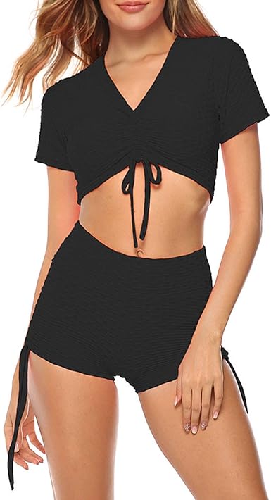 ruched yoga top