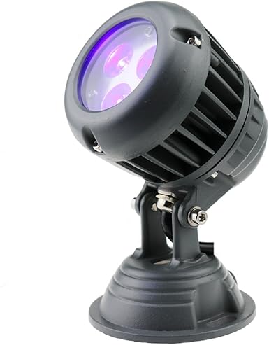 LED UV foco, sunvie 9 W), color negro luces con 3 W × 3 LEDs UV