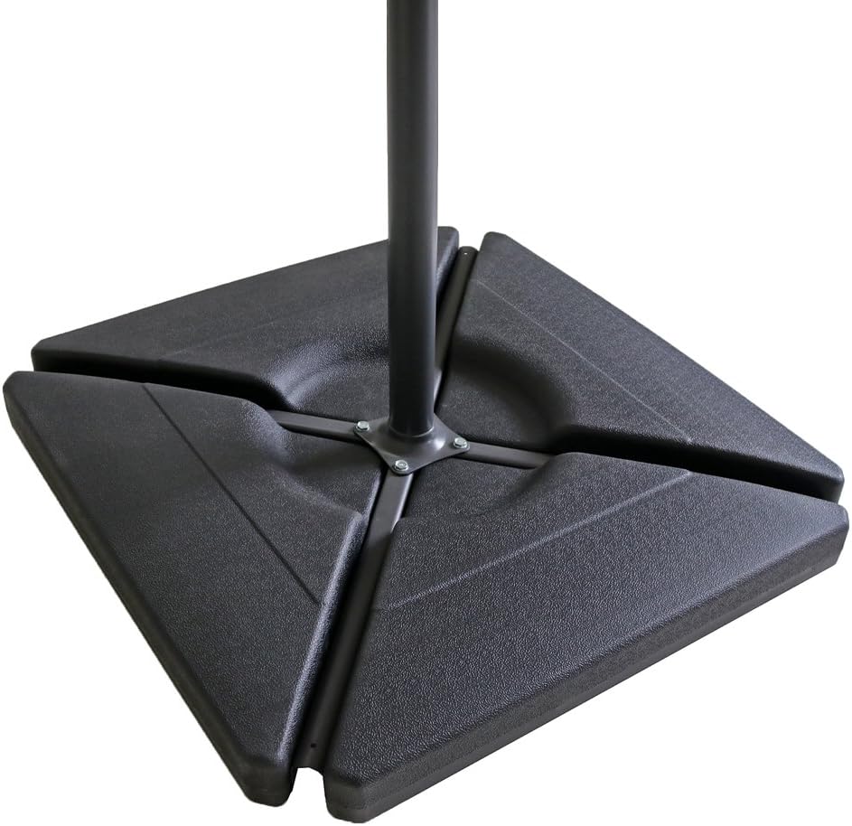 Amazon Com Le Papillon 4 Pieces Cantilever Offset Umbrella Base Weight Plate Black Garden Outdoor
