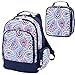 Sophie Paisley Pink Blue 2 Piece Polyester Zippered Backpack & Lunch Box Bag Set