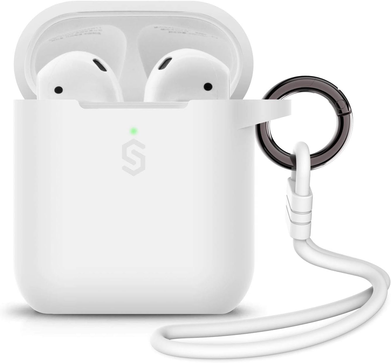 Syncwire Silicone Case for Airpods - Protective Cover Compatible with Airpods 1 / Airpods 2 Case [Wireless Charging Support] Anti-Shock, Anti-Scratch, Washable Case for Airpods – White