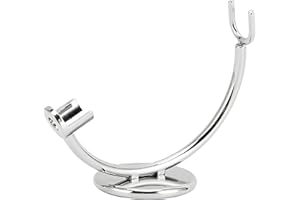 Dioche Curved Shaver Stand, Stainless Steel Single Head Shaving Brush Holder Safety Support Accessories for Men