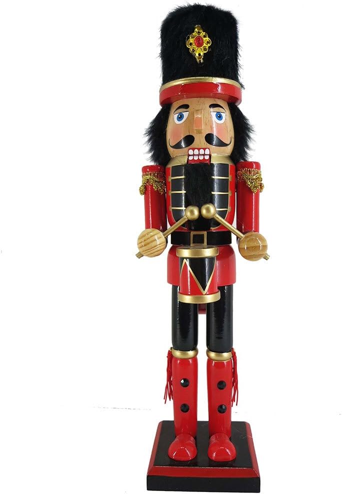 15 Inch Nutcracker with Red Jacket and Drum