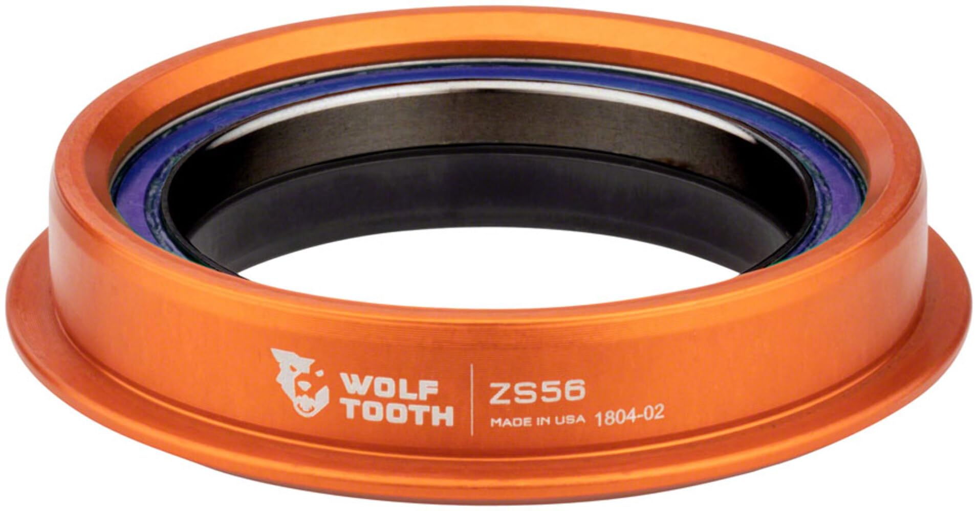 Wolf Tooth Performance ZS56/40 Lower Headset Orange | Lightweight Aluminium Headset Stainless Steel Bearings Wide Colour Range