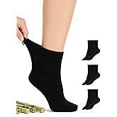 Hugh Ugoli Women's Rayon Ankle Loose Fit Diabetic Socks, Soft, Seamless Toe, Wide Stretchy, Non-Binding Top, 3-6 Pairs