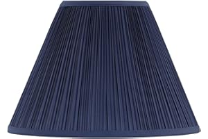 ASPEN CREATIVE CORPORATION Aspen Creative 33195, Transitional Hardback Empire Shaped Mushroom Pleated Dark Blue Spider Shade, 6" Top x 16" Bottom x 12" Slant