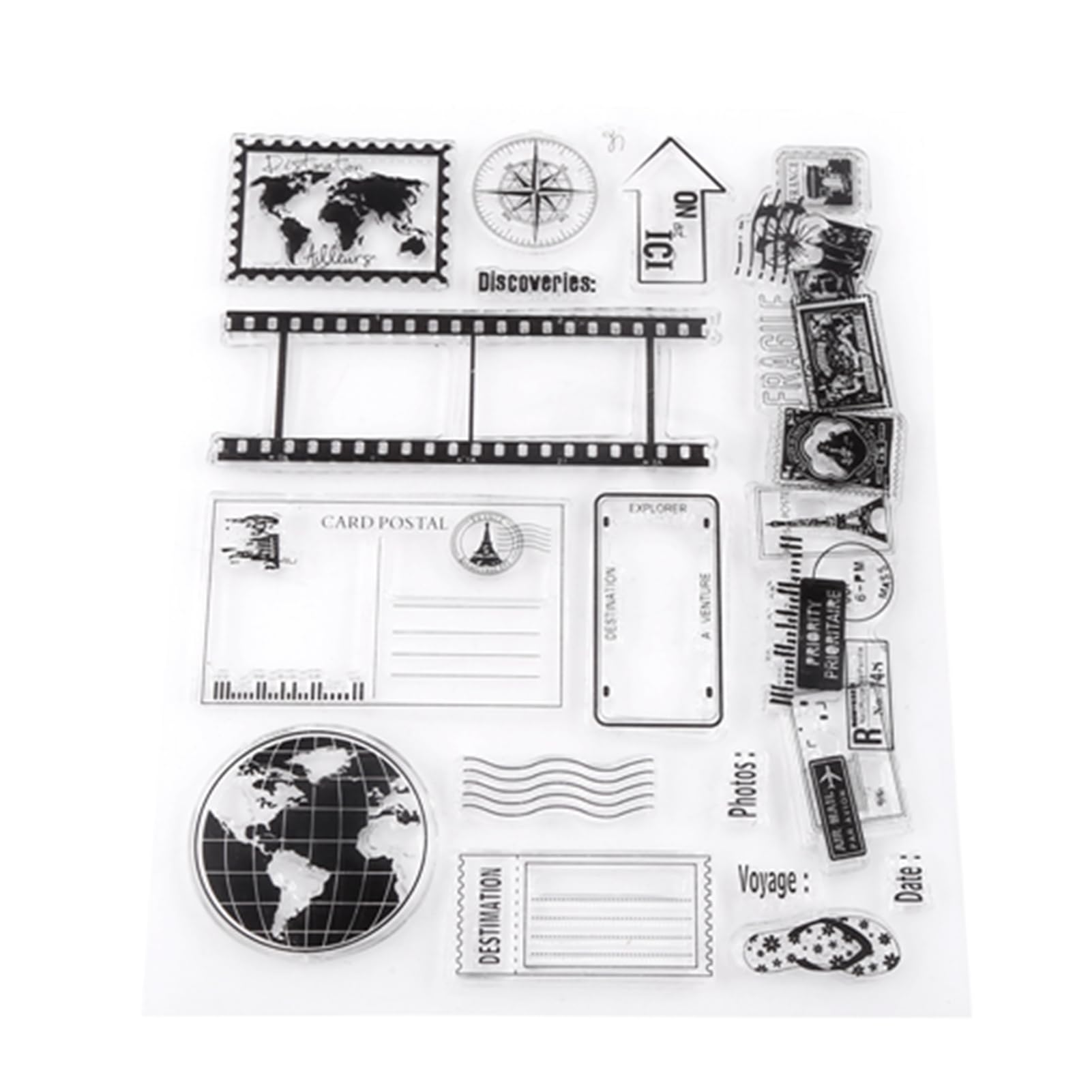 Scrapbooking DIY Transparent Stamp Scrapbook Photo Cards Postcards 14x18cm Rubber Seal Silicone Stamps