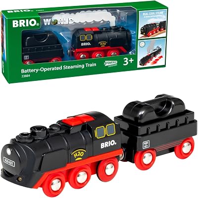 BRIO World 33884 Battery Powered Steam Locomotive Toy Train Engine with Water