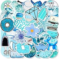 Gumindaris Blue Series Stickers (50 PCS), Stickers for Laptop,Hydro Flask,Water Bottle,Skateboard,Phone - Cute Stickers for Teens,Adults,Kids,Girls,Boys,Women - Vinyl Sticker Pack