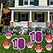 VictoryStore Yard Sign Outdoor Lawn Decorations: Birthday Yard Cards, Sweet 16 Cupcakes Yard Decoration with Stakes