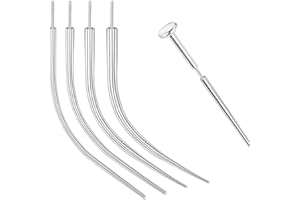 PunkTracker 20g/18g/16g/14g Curved ASTM F136 Titanium Piercing Kit Taper Insertion Pin for Threadless Tragus Helix Lip Nose Helix Piercing Jewelry Cartilage Earrings Labret Studs Nose Stud Stretcher