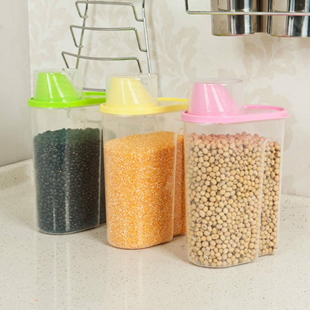 Transparent Plastic Sealed Fresh-keeping Food Storage Container Storage Jar (L)