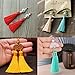 Makhry 8pcs 16cm/6.28 inches Cute Chunky Tassels Soft Elegant Handmade Silky Floss Tassels with 2.75 Inch Cord Loop and Chinese Knot for Woman Earrings, Jewelry Making, Souvenir, (multi)