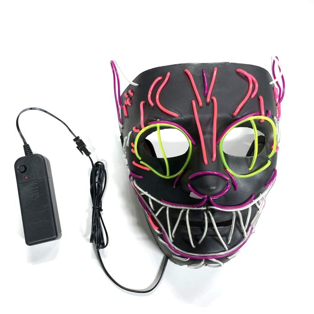 Flashing Cosplay LED Mask Halloween Luminous Mask Costume Scary Mask