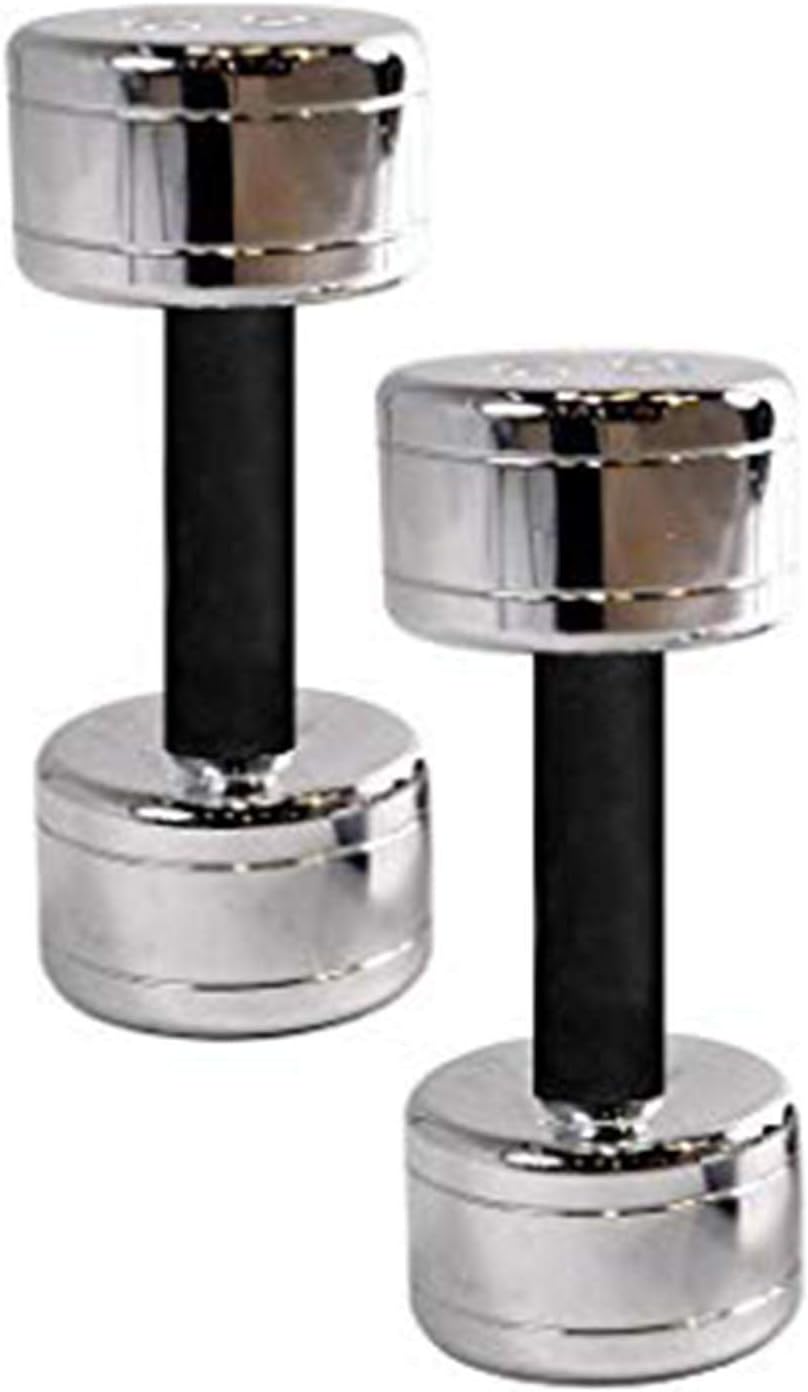 Skera Steel Chrome Fixed Dumbbell (Pair) [ 1 kg to 25 kg ]