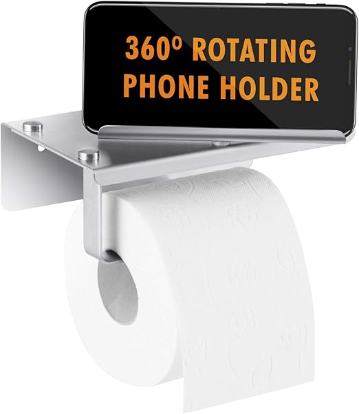 Amazon Com Pieko Toilet Paper Holder With Shelf And Rotating