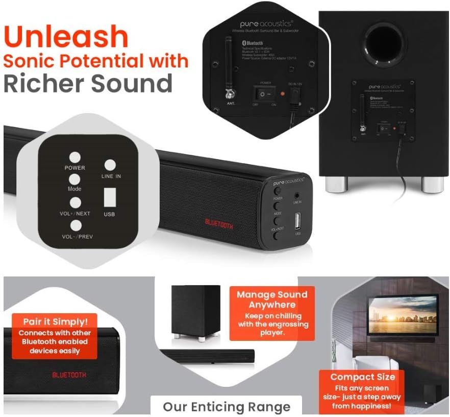 pure acoustics soundbar