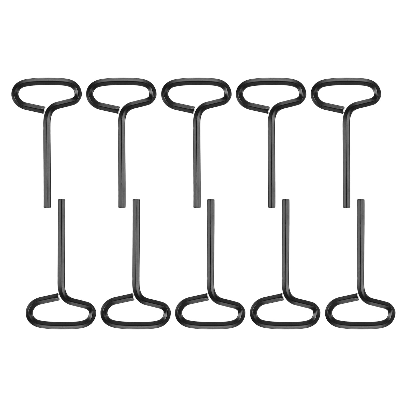 PATIKIL 5/32" Standard Hex Dogging Key, 10 Pack Solid Steel Wrench Door Key with T-Shaped Full Loop for Crash Bar, Push Bar Emergency Exit Devices, Black