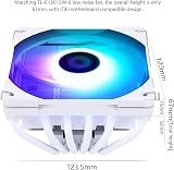 Thermalright AXP120-X67 WHITE ARGB Low Profile CPU Cooler 67mm AM4 LGA1700 view 5