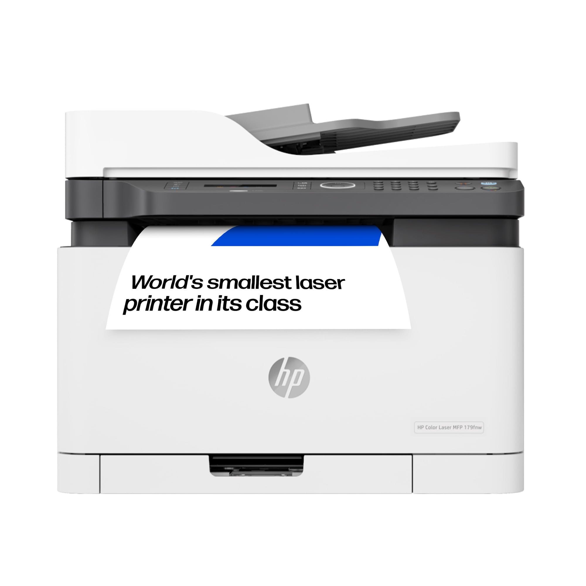 HP LaserJet 179fnw Colour Wireless Multifunction Printer with Fax | Self-healing Wi-Fi | Print from phone or tablet | Small, compact MFP – world's smallest in-class | Print speeds up to 19 ppm black