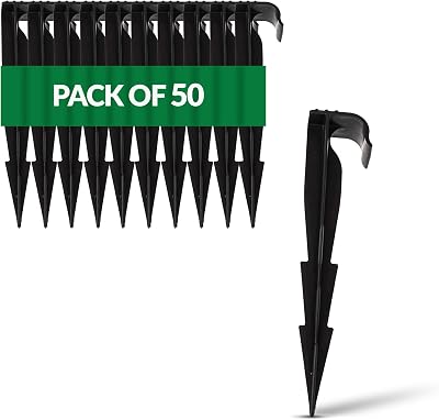 GARDENIX Pack of 50 AquaPEG Ground Securing Pegs Drip Irrigation