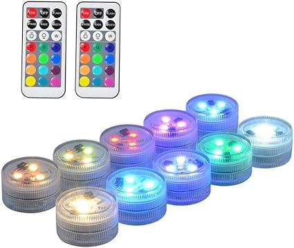 paquete de 10 luces led sumergibles pequenas de 1 5 pulgadas funciona con pilas led que cambian de color para manualidades y te bajo el agua con