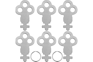 AYWFEY Keys for Paper Towel Dispenser, 6 Pack N13EZ Dispenser Keys with 2 Key Rings, Replacement Key Compatible with San Jamar Toilet Paper/Paper Towel Dispenser